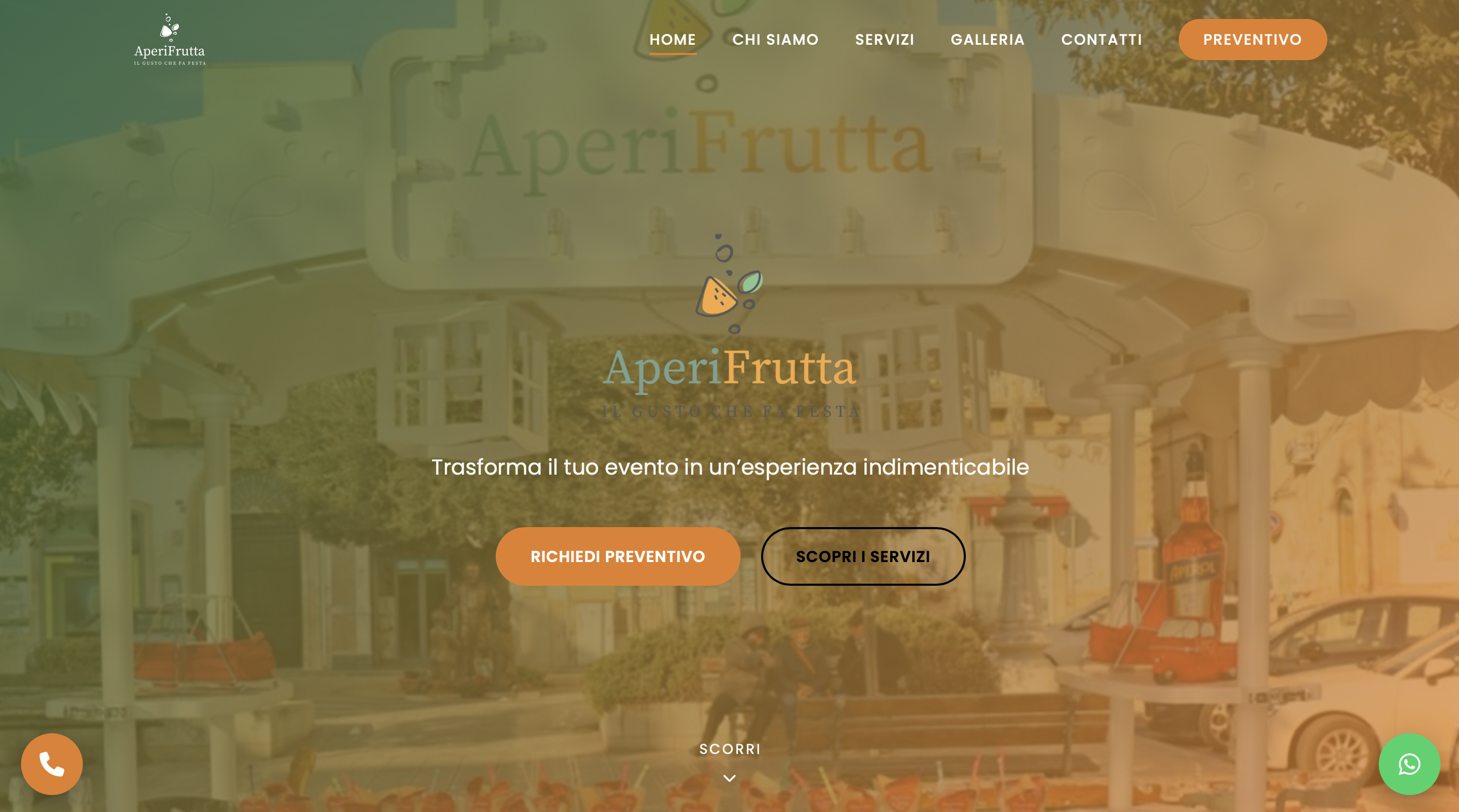 Sito web AperiFrutta realizzato da Matteo Marino