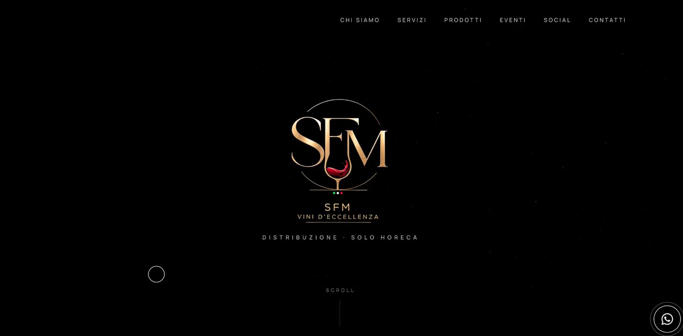 Sito web SFM Distribuzioni – Vini d'eccellenza realizzato da Matteo Marino